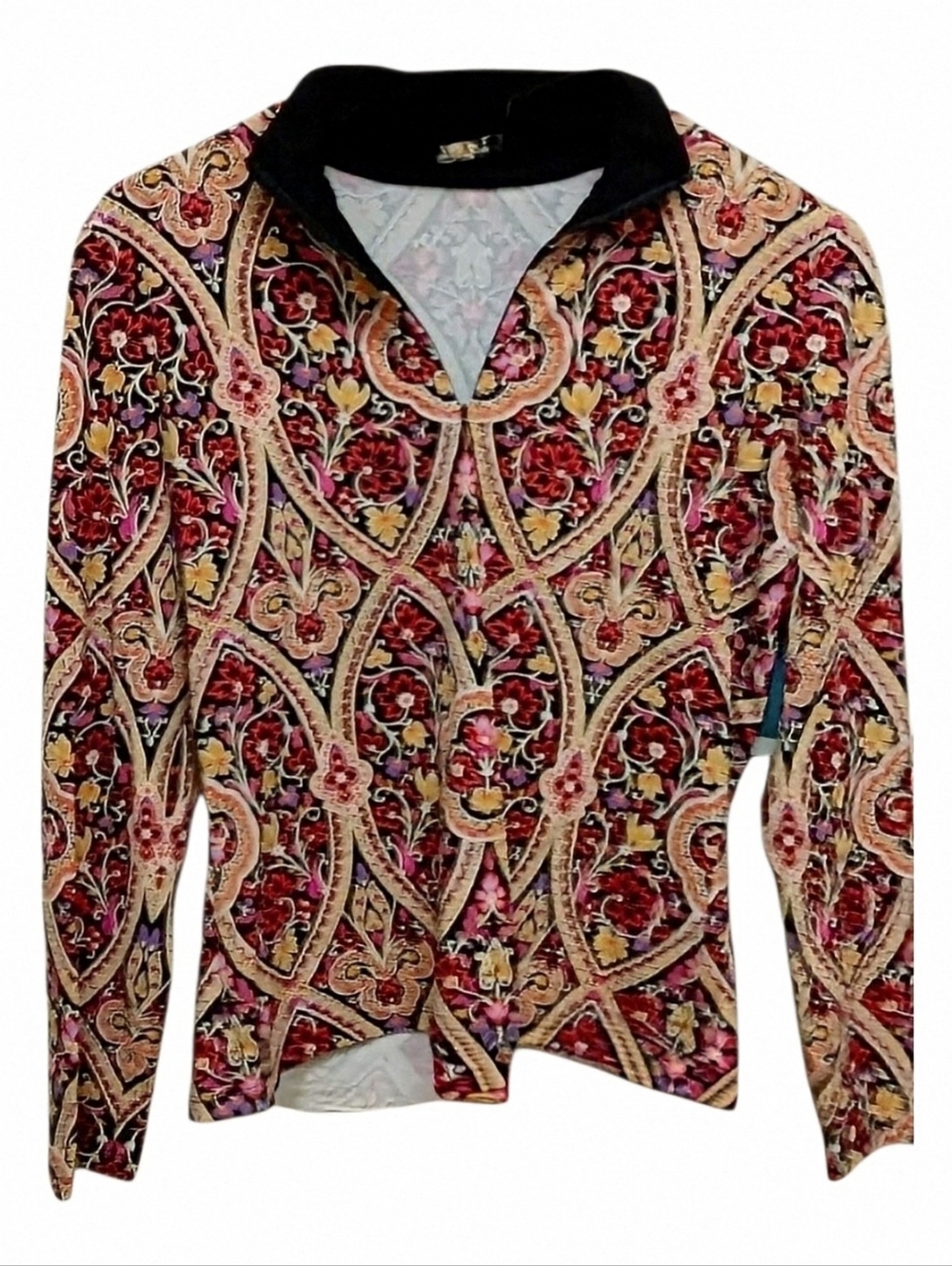 J. Mclauglin Catalina Cloth 1/4 Zip Long Sleeve Popover Top. Sz. L. - Picture 2 of 10